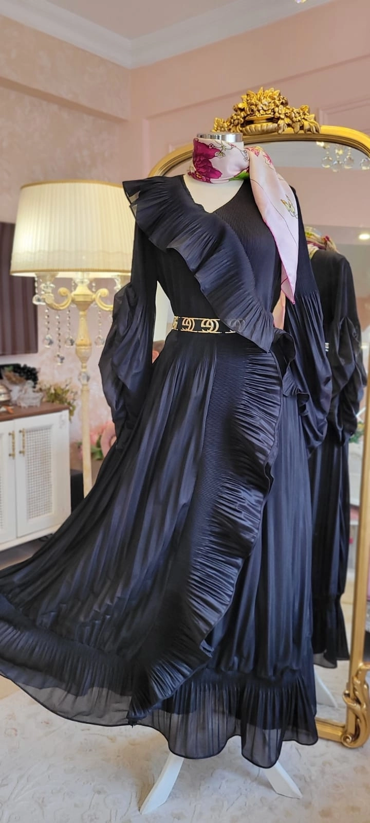 ’’Gala Night ’’İthal Volanlı elbise 